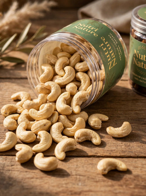 Nutrii by Nature Premium Cashews - 100% Natural, Whole & Crunchy Kaju | Rich in Healthy Fats & Protein | GIFT OF GOODNESS - 250g,500g, 1 kg