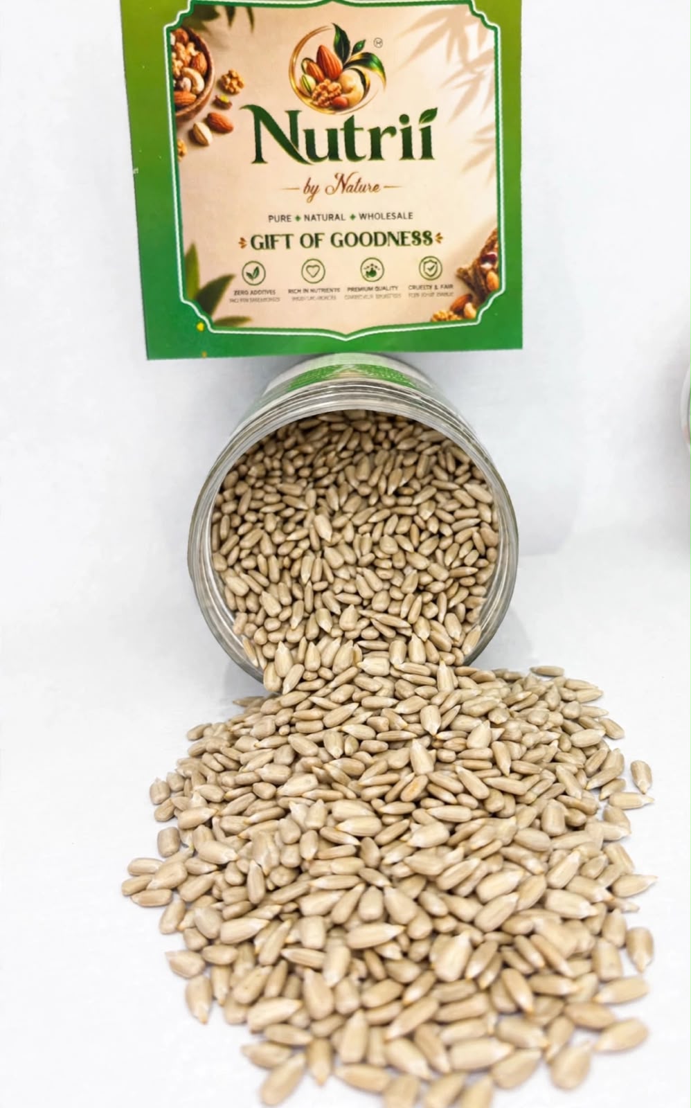 Nutri By Nature Premium Sunflower Seeds- Raw & Natural, High Protein, Rich Fiber | Gift of Goodness ( 250g, 500g , 1 kg)